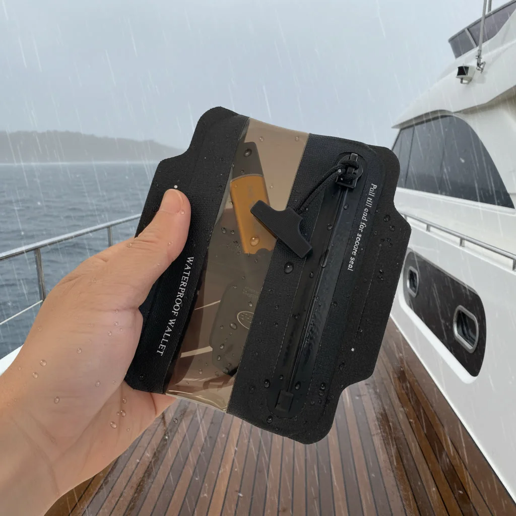 防水ipx8ダイビング水泳用カーキーポーチ、伸縮性アームバンド、手首と腕に装着可能なキーホルダー（男女兼用）