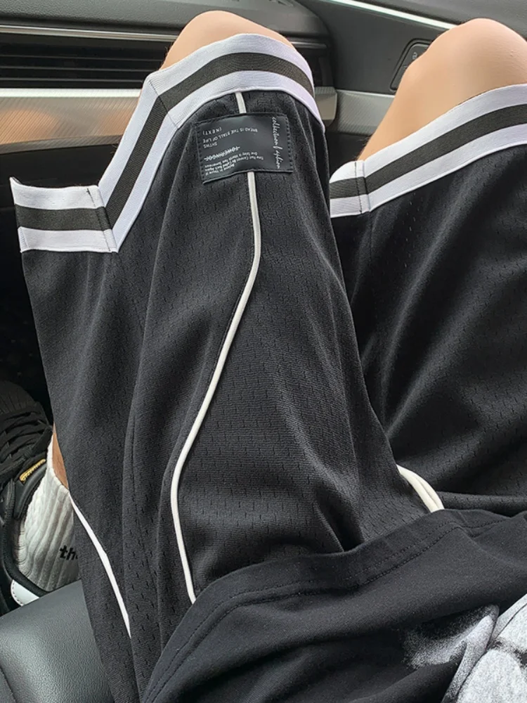 

Летние тонкие спортивные мужские шорты с лоскутным дизайном, повседневные, в стиле баскетбола, со средней посадкой, дышащие, прямого кроя