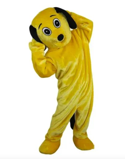 

New Adult Hot Sale Foam yellow dog Fancy Cartoon Mascot Costume Plush Christmas Fancy Dress Halloween Mascot Costume