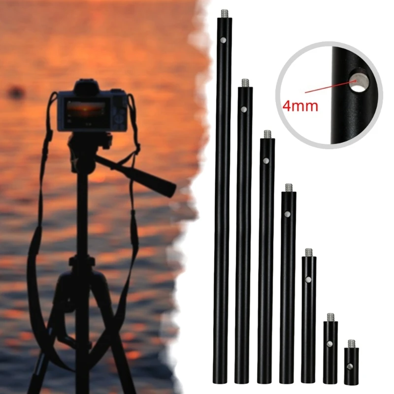 Q22A Photography Connector Rod 30mm Length 1/4-20 Male Female Thread Aluminum Alloy For Camera Light Mounts and Support