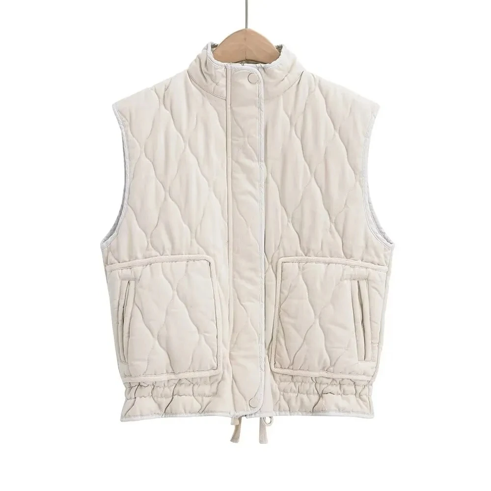 Women's Vest Jacket 2024 Autumn Winter Sleeveless Vest Woman Streetwear Warm Casual Thick Warm Waistcoat Cotton Outwear