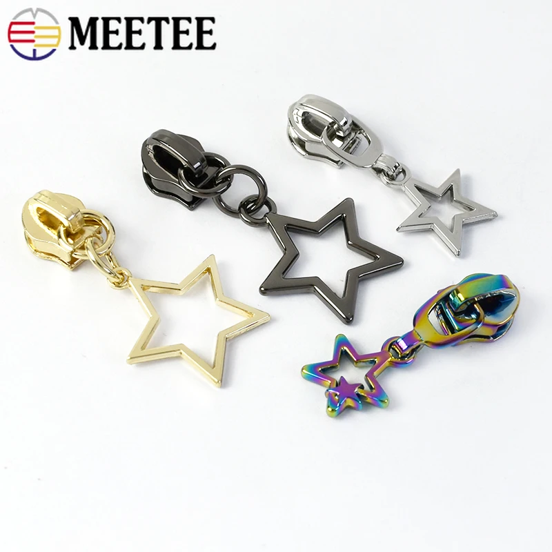 

10/20/50Pcs 5# Zipper Pull for Nylon Zips Tape Jacket Wallet Sewing Zippers Cursor Bag Decor Zip Slider Head Repair Accessories