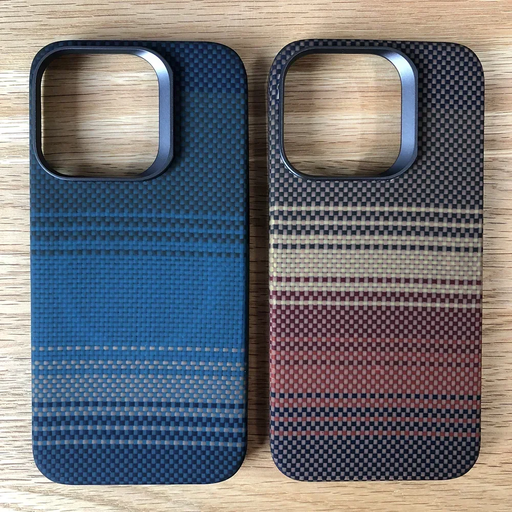 Phone colorful case for Apple iPhone 15 Pro ip15 ip15pro ip Kevlar case real Aramid Carbon Fiber case Geometric lightweight