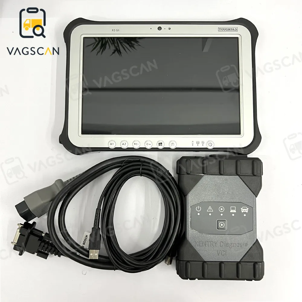 FZG1 tablet Full Set with MB SD Connect C6 DoIP Xentry VCI WiFi Multiplexer Truck car diagnosis tool