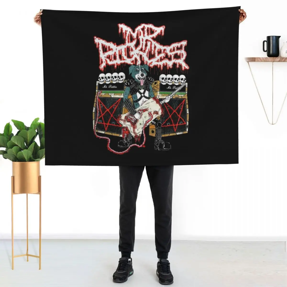 Mr Pickles Guitar. Throw Blanket cosplay anime Multi-Purpose christmas gifts Blankets For Baby Hairys Summer Beddings Blankets