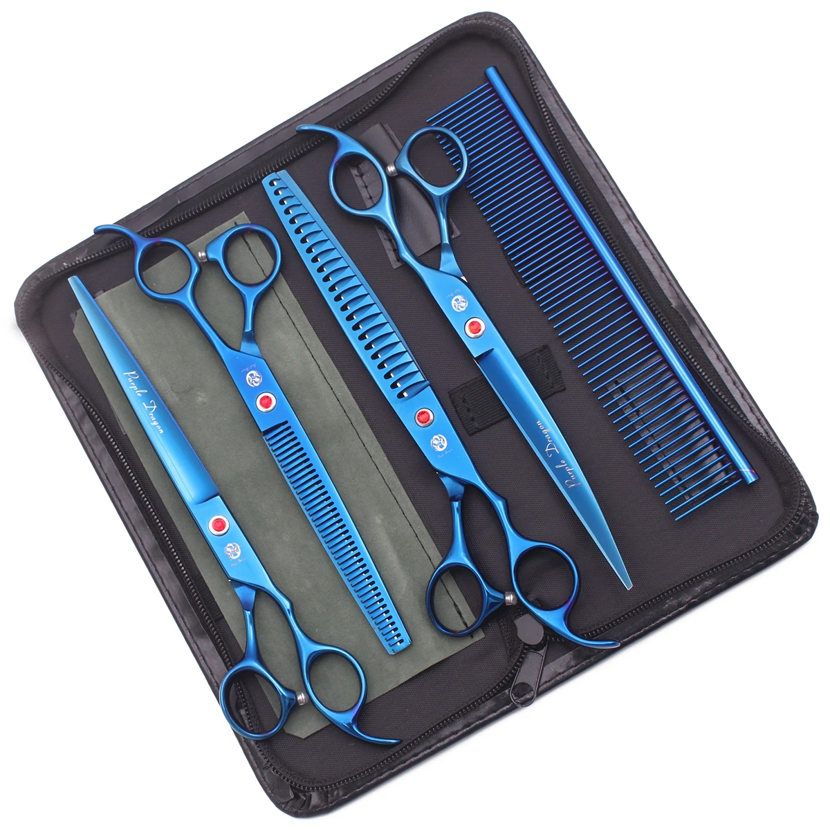 Purple Dragon Dog Grooming Scissors Kit 8\