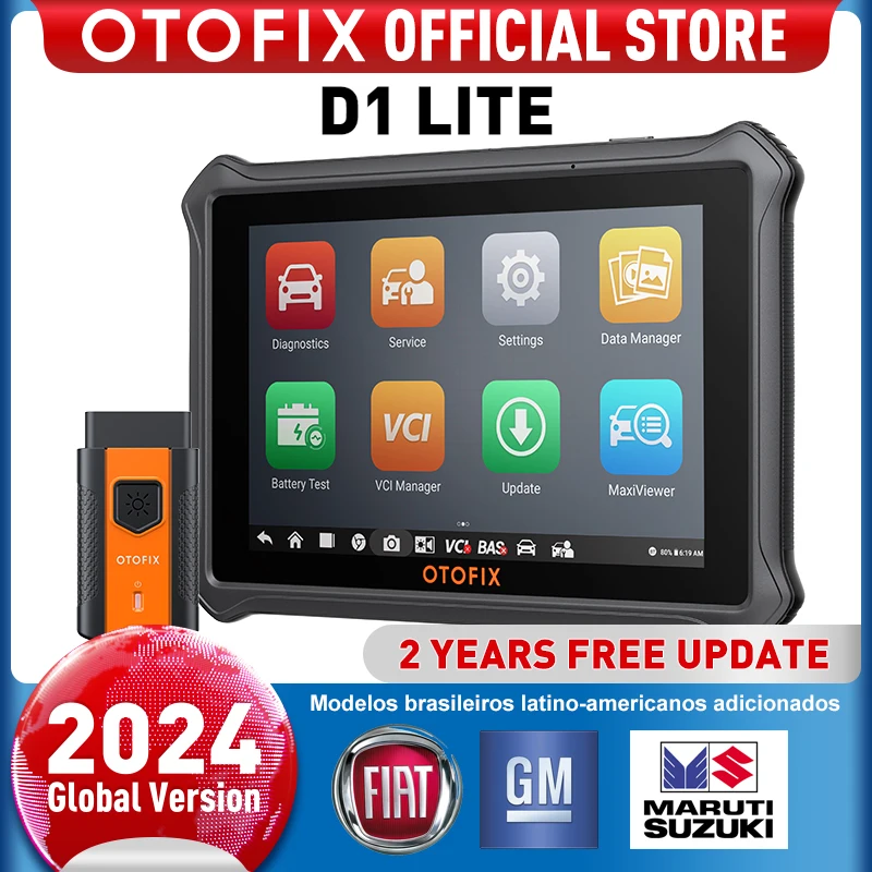 OTOFIX D1 Lite Bluetooth Scanner Bidirectional Diagnostic Tool Brazil Latin American models Fiat Brazil, GM Brazil,Maruti Suzuki