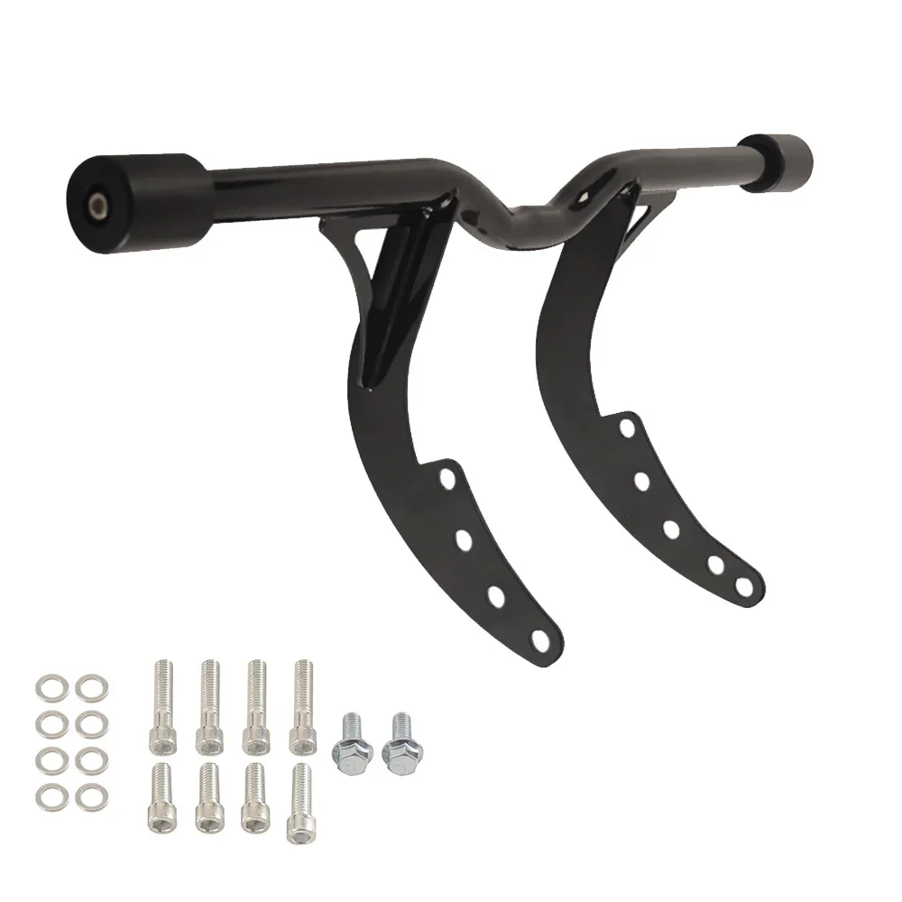 

for Harley Davidson Softail 2018-2024 Motor Solid Steel Black Club Style Crash Bar Front&Rear Protection Guard Pump