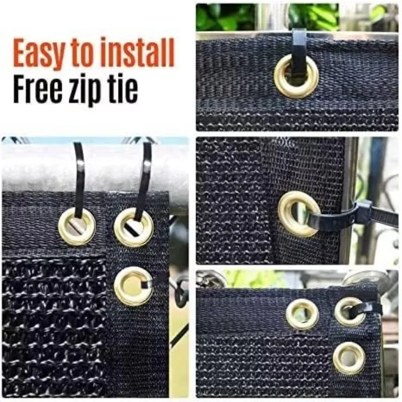 180GSM 6ft x 50ft سياج شاشة الخصوصية الثقيلة غطاء السياج حديقة جدار الفناء الخلفي مجموعة طاولة وكراسي سوداء