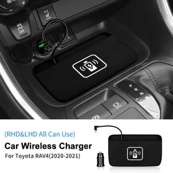 For Toyota Rav4 Rav 4 xa50 2019 2020 2021 2022 15W Mobile Phone Fast Charging Holder Interior Car Wireless Charger LHD RHD