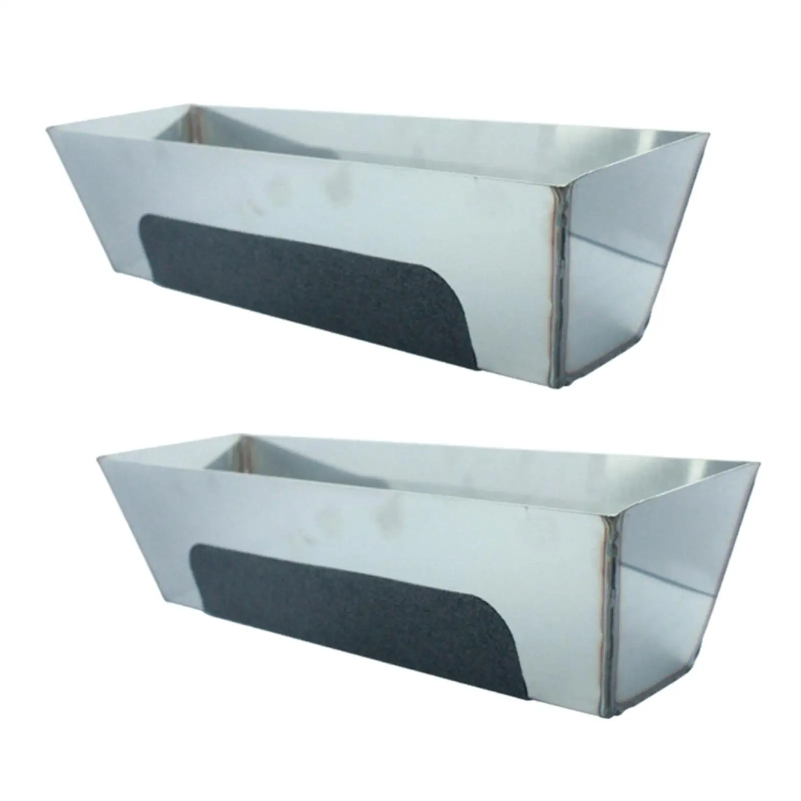 Stainless Steel Mud Pan Sheared Sides Bucket Tray Metal Fittings Drywall Durable Plastering Plasterers for Easy Knife Cleaning