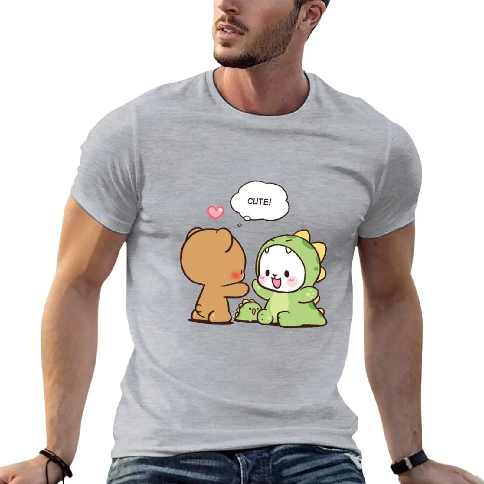 milkmochabear Couple (CUTE!)? T-Shirt kawaii clothes blank t shirts tops sweat shirts, men