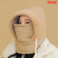 Unisex Down Cotton Women Men Balaclava Winter Hat Beanies Warmer Windproof Full Face Mask Caps Outdoor Bonnets Thickened Scarves