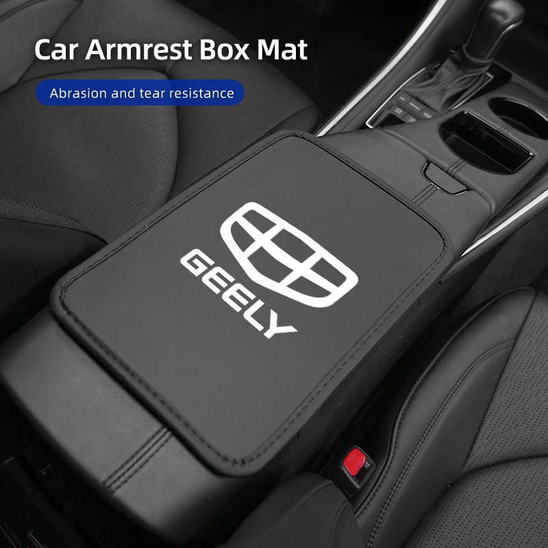 غطاء مسند ذراع السيارة وسادة حماية مركزية من الحرير الجليدي قابلة للتنفس لجيلي إمجراند X7 EC7 EC8 GE GT EV8 EX7 أطلس بويو CK2 #3