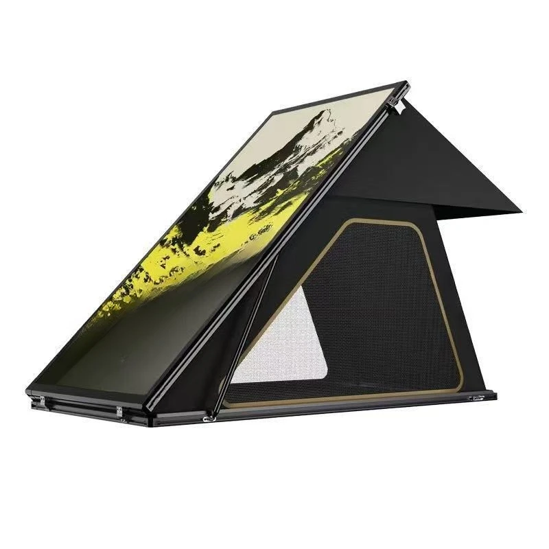 

Ultra-thin roof tent Aluminum alloy triangular fully automatic quick-opening outdoor camping tent Hardtop car tent