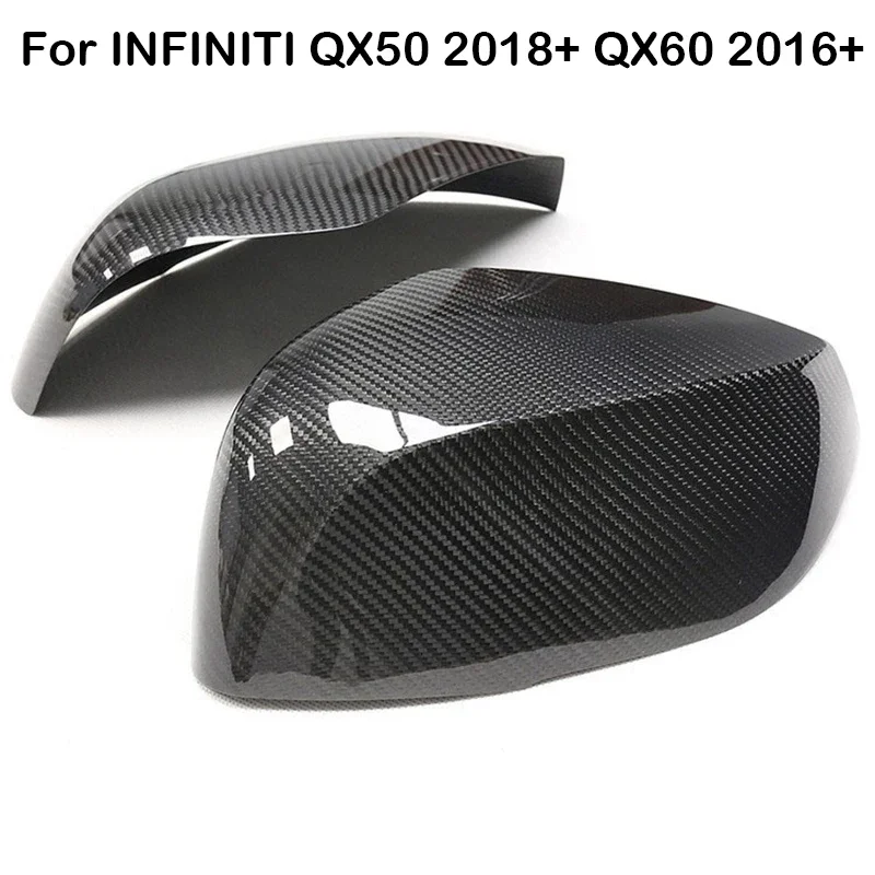 

For Infiniti QX50 2018-2021 QX60 Real Carbon Fiber Car Rearview Side mirror Cover Caps Car rearview mirror modification