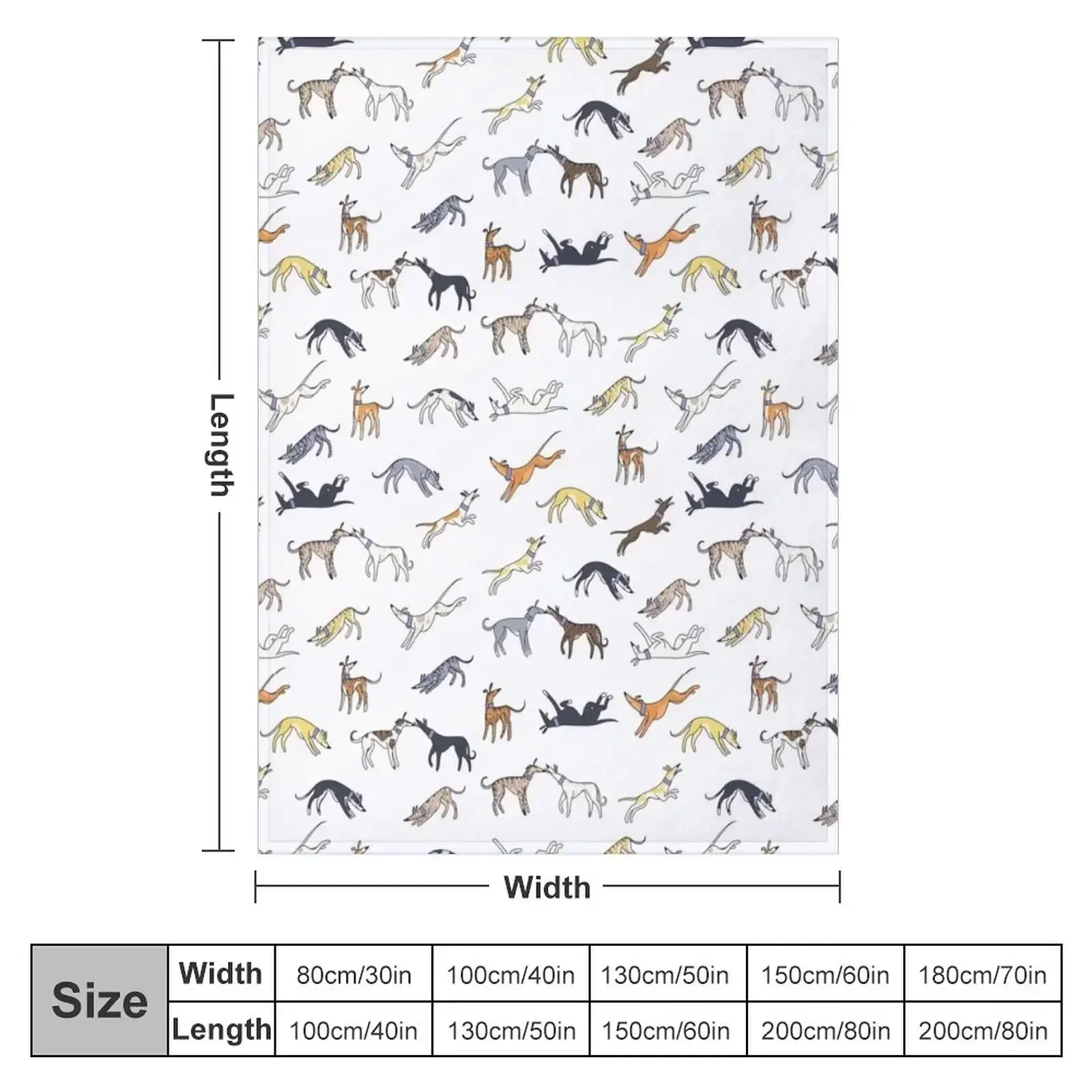 Leaps and Hounds (White) Throw Blanket blankets and throws Weighted for babies Blankets