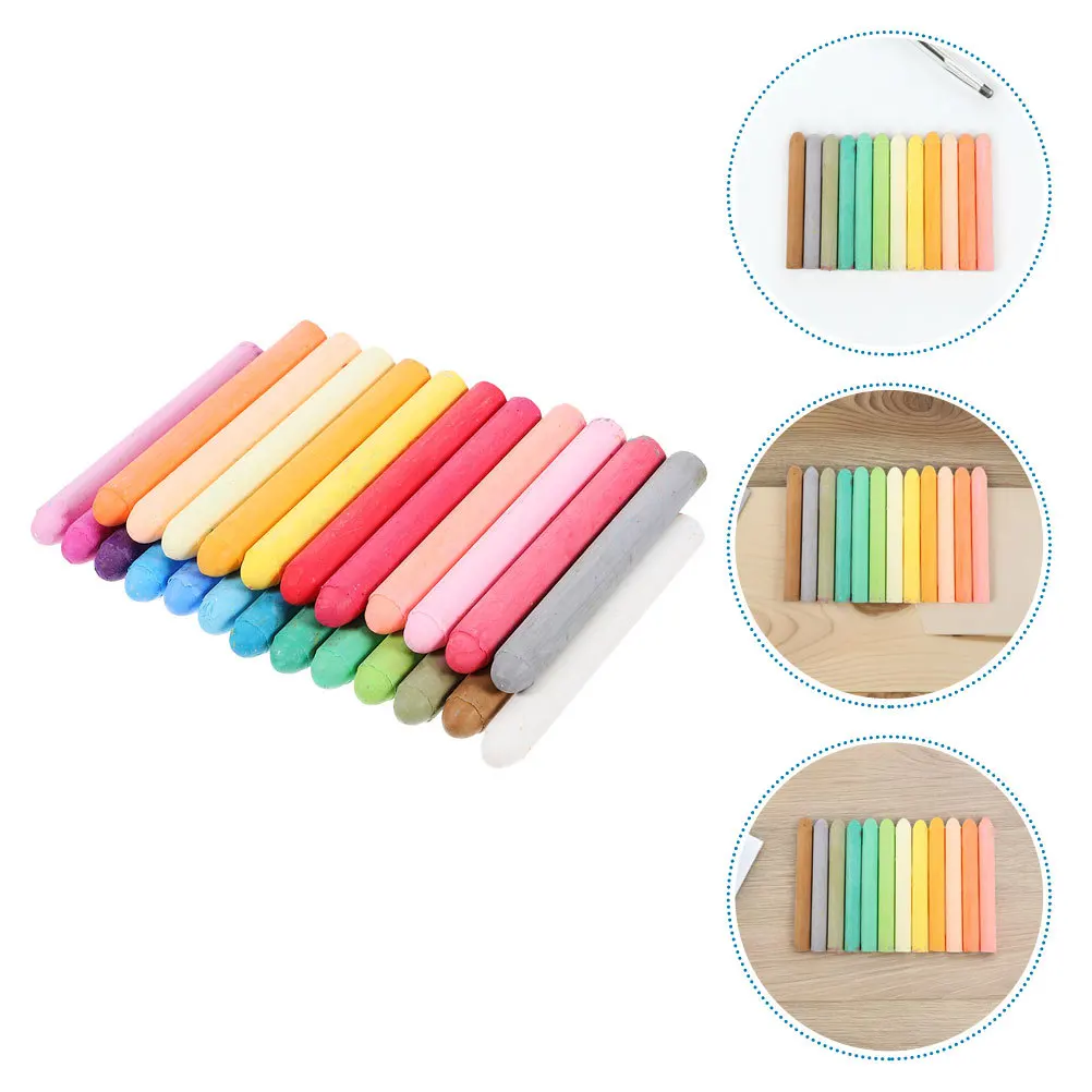 

48Pcs Washable Dustless Sidewalk Chalk Set Colorful Chalk for Classroom Outdoor Drawing Blackboard School Supplies Vivid Colors