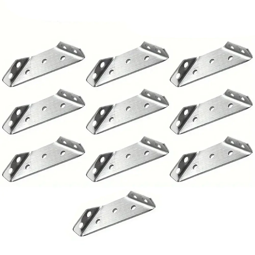 10/20/50pcs 90 Degrees Right Angle Fixed Bracket Thickened Stainless Steel Angle Code Furniture Connectors With Screws