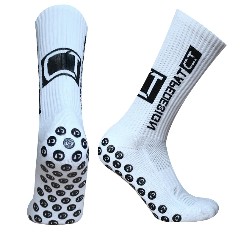 Round tapedesign football socks Slip Anti Silicone Suction Cup Grip Soccer Socks Sports Men Women Baseball Rugby Sock