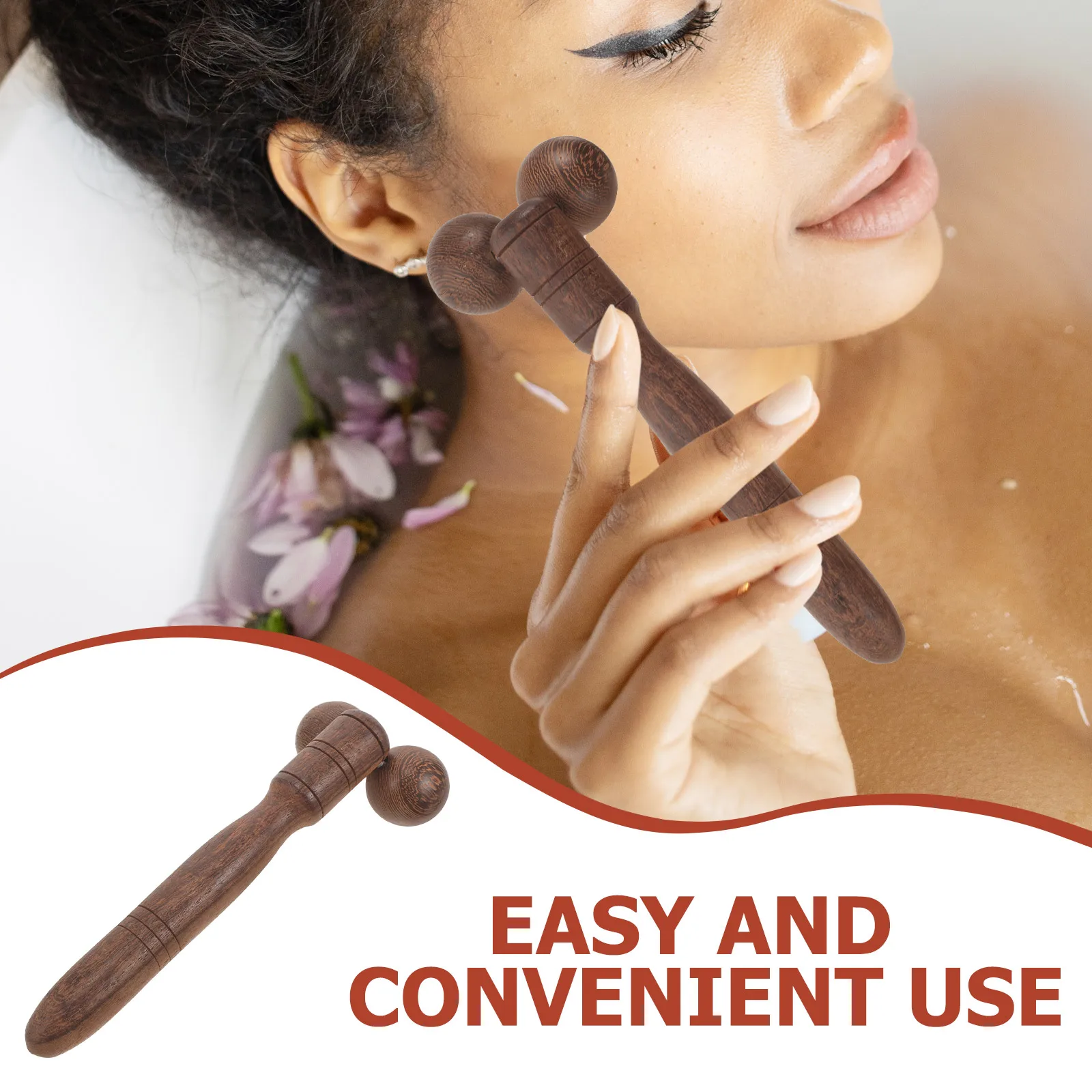 

Wooden Facial Massager Roller H held Face Slimming Tool Chicken Wing Wood Skin Care Relaxation Anti Fatigue Beauty Tool Manual