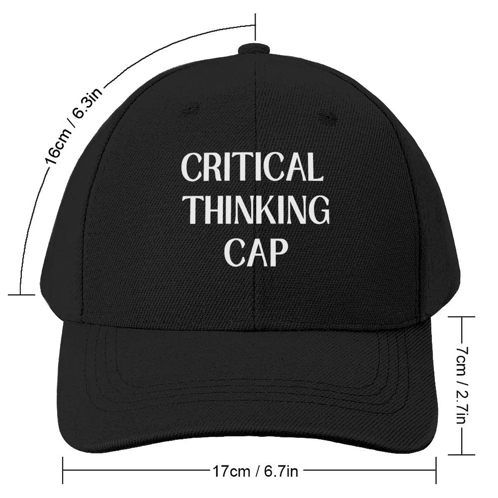 Funny Critical Thinking Cap Hat Intellectual Baseball Cap Streetwear beach hat hard hat For Men Women's