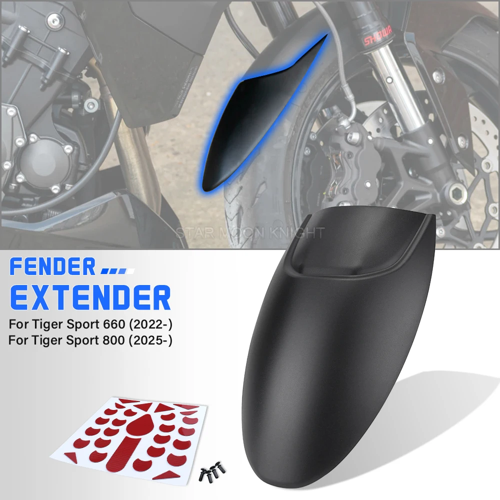 

Motorcycle Fender For Tiger Sport 660 (2022-) Sport 800 2025- Front Fender Mudguard Extender Hugger Extension Front Wheel Cover