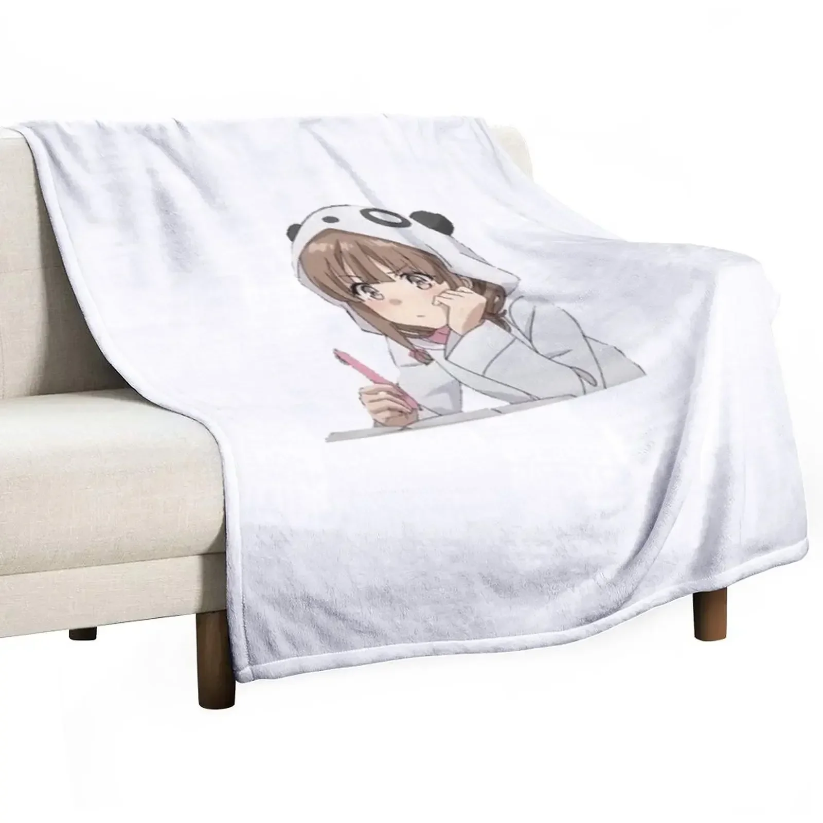 

Kaede Azusagawa Throw Blanket Plaid Cute Comforter Blankets