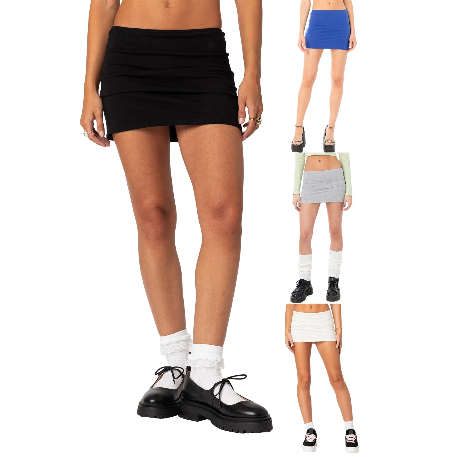 

Мини-юбка Y2K Kawaii Bodycon в теннисном стиле, облегающая юбка-карандаш, шикарная женская милая винтажная короткая юбка, женская уличная одежда