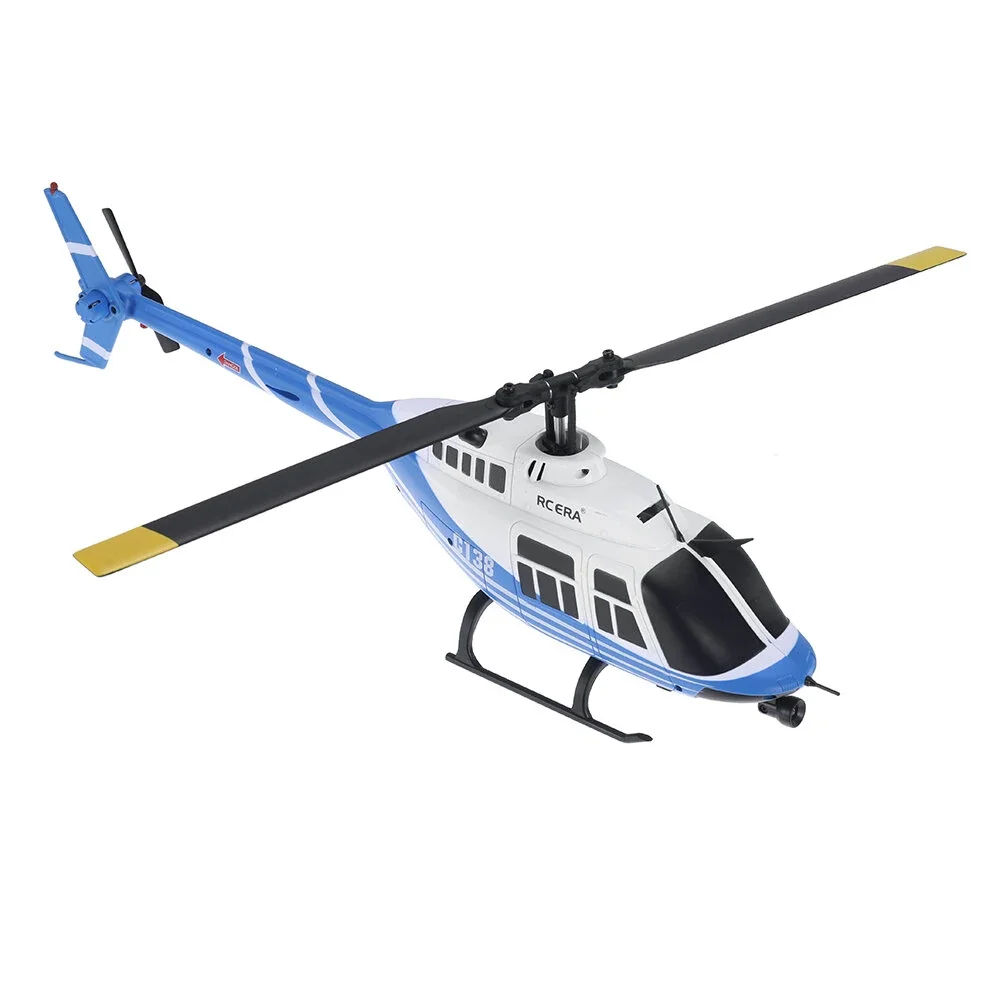 

RC ERA C138 Bell 206 2.4G 6CH 6-Axis Gyro 1:33 Scale Altitude Hold Flybarless RC Helicopter RTF - Blue Without Optical Flow
