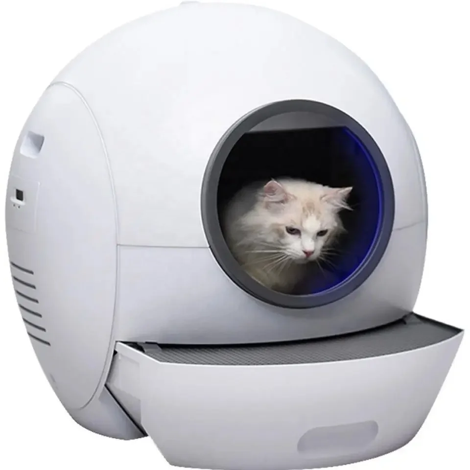 

Pet Product Supplier Luxury Fully Enclosed Self Clean Wifi Automatic Smart Cat Toilet Box