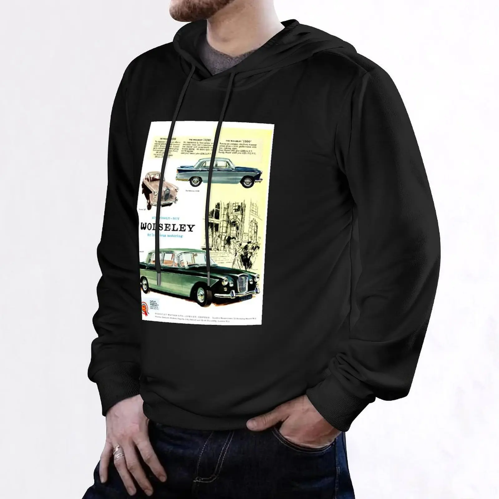 Vintage Wolseley car advert Hoodie clothes for men men wear korean clothes autumn hoodie