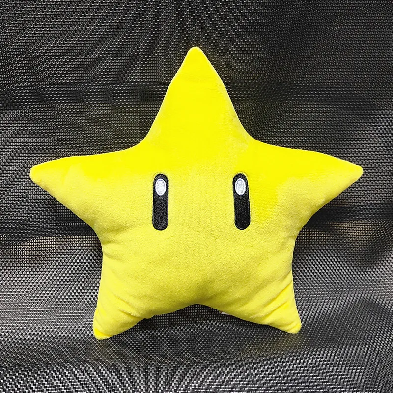 20cm Pentagram Plush Superstar Mari0 Cartoon Mega Star Power Celebrity Children's Pet Soft Filling Toy Cute Doll