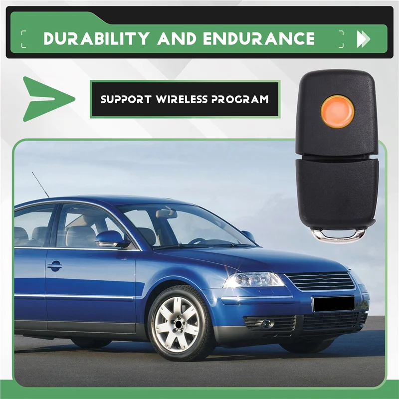 

AB56-Wireless Program Support Wire Remote Key SA2205 XKB520EN Замена второго поколения для VW B5 Flip 3 кнопки XKB501EN