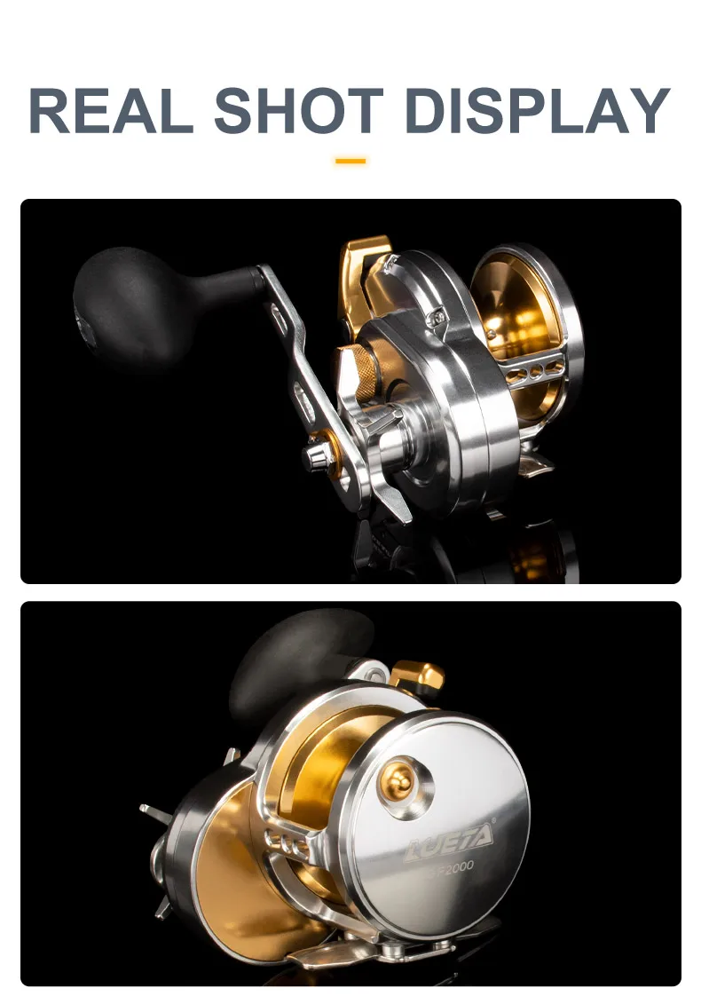 Slow-Jigging-Angelrolle 8+1BB Übersetzungsverhältnis 6,3:1 Max. Bremskraft 13kg Baitcasting-Angelrolle Spule links und rechts drehbar – Detail 15