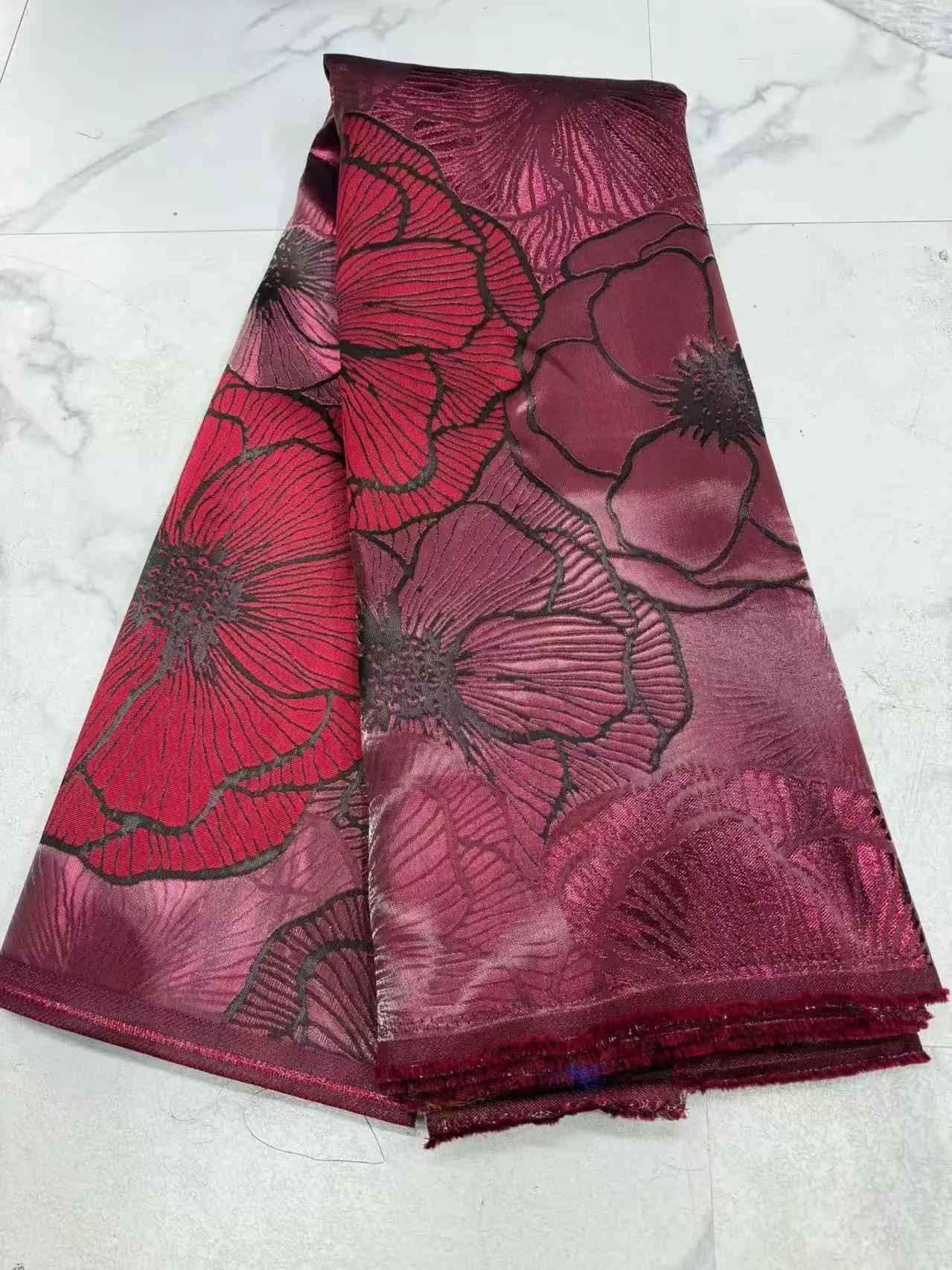 Guinea Brocade Jacquard Fabric African Lace High Quality Nigerian Wedding Dress Fabric for Bridesmaids And Special Occasions view 6
