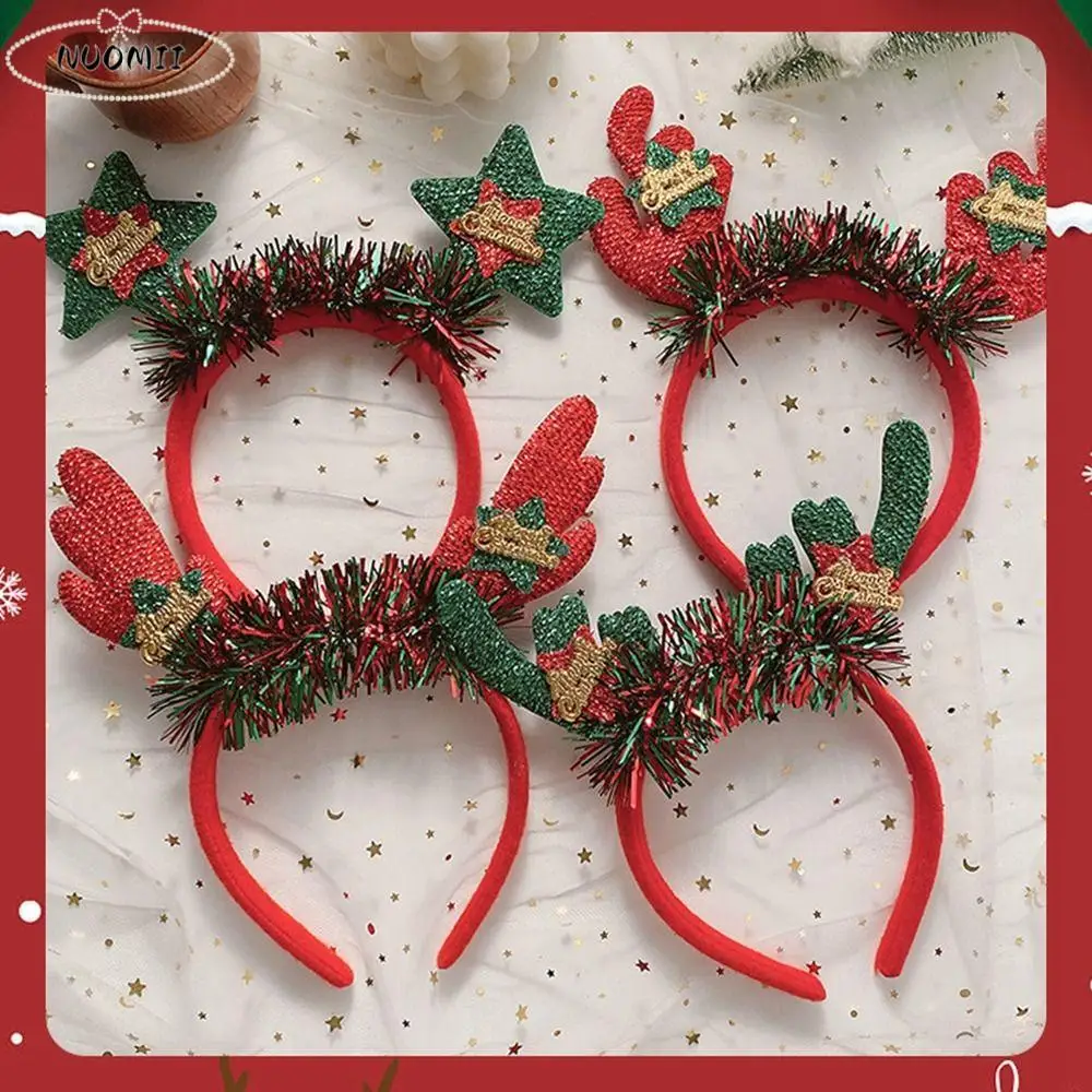 

Christmas Hat Elk Christmas Tree Party Dress Up Santa Female Hair Hoop Christmas Decoration Antlers Headband Christmas Headband