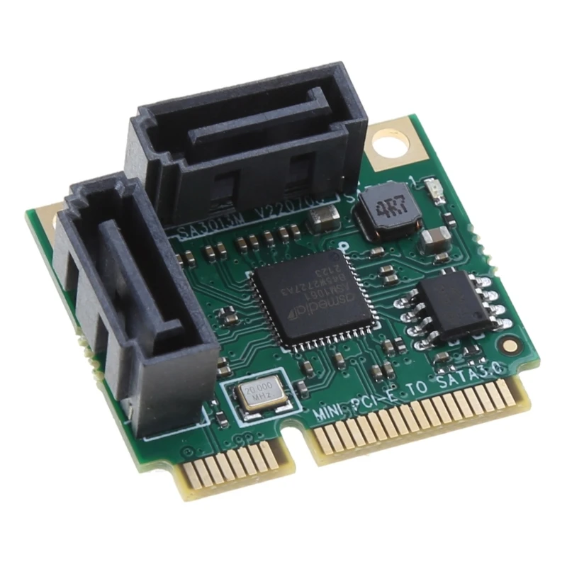 

Mini PCI-E to SATA3 Expansion Card 2 Ports SATA3.0 Hard Disk Adapter Extender Dropshipping