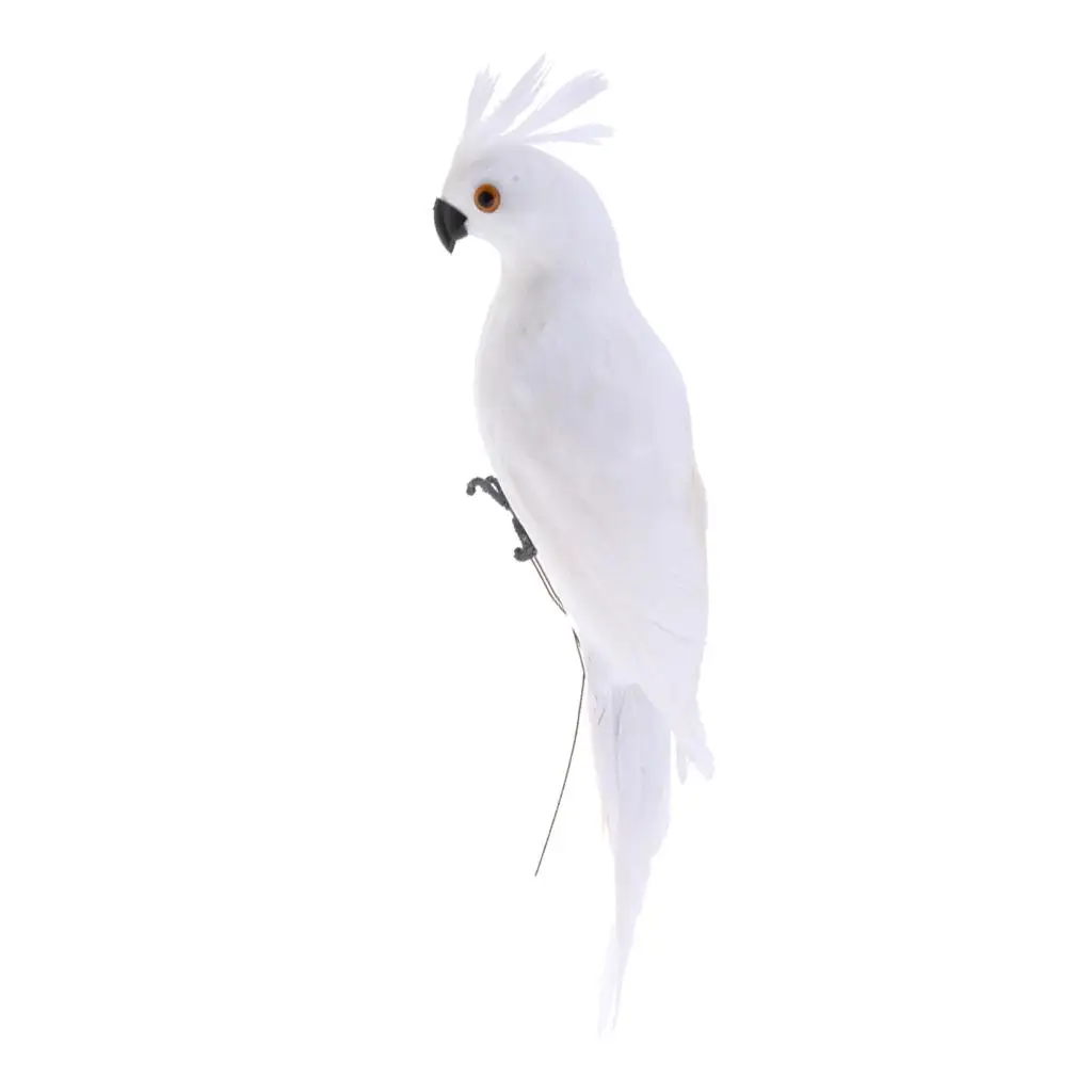 Artificial Parrot Ornament Foam Vivid Bird Figurine Garden Decoration Prop for Outdoor Lawn Decor