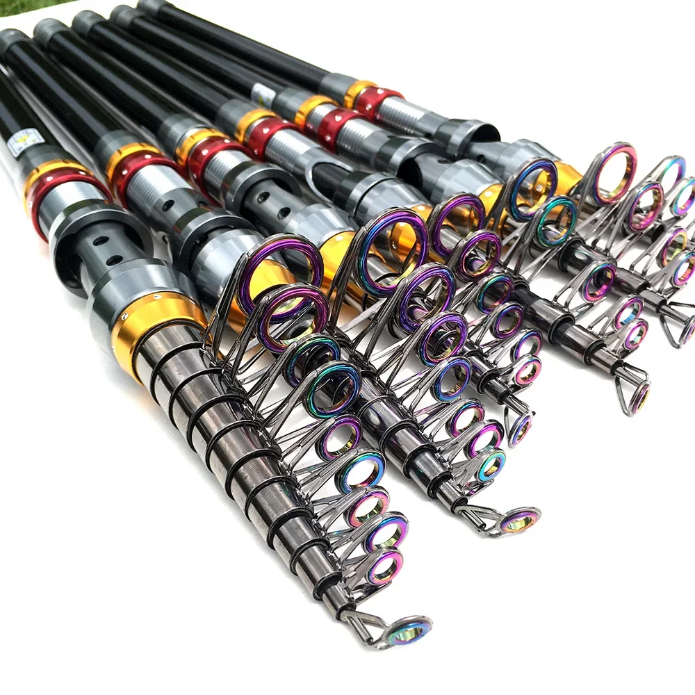 Angelruten Spinning 1,8 m 2,1 m 2,4 m 2,7 m 3,0 m 3,6 m Meer Teleskop Carbon Faser Reise Angelrute für Karpfen Ultraleicht Reise Köder Surfen