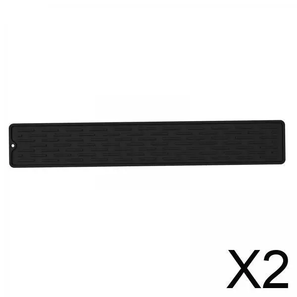 

2x Kitchen Sink Drying Mat with Fast Drainage - Efficient Utensil Organizer