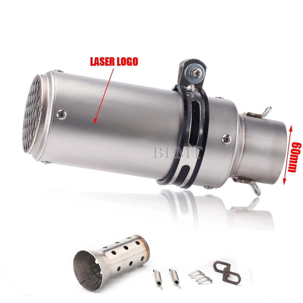 Universele 51/60mm motorfiets sc uitlaat inox uitlaat koolstofvezel uitlaat met DB Killer voor z900 R3 R25 MT07 MT09 R1 Z400 Z650