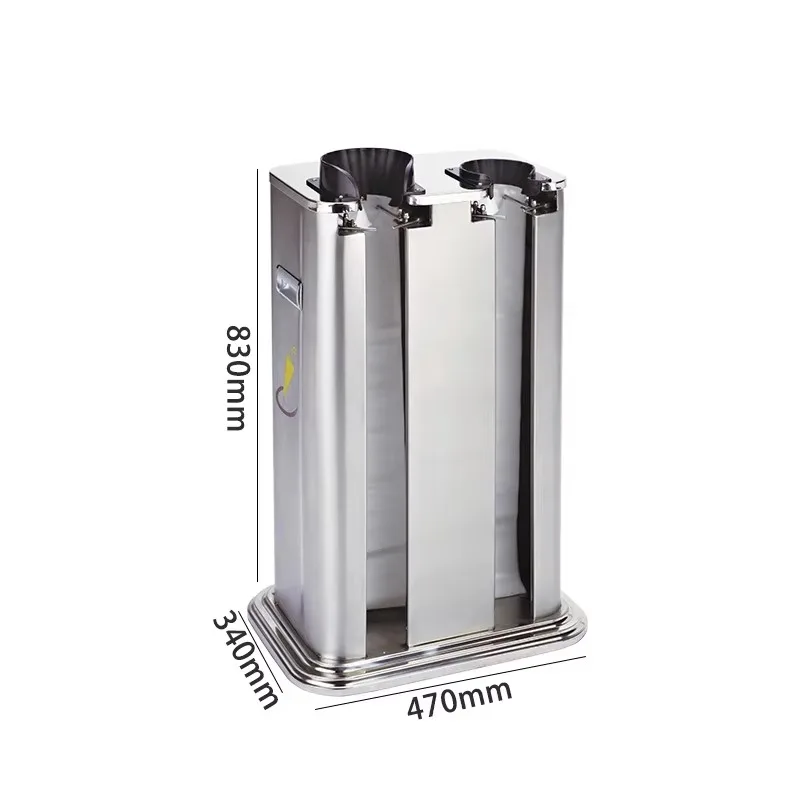 Silver Apricot Modern Automatic Wet Umbrella Bagging Wrapping Machine Free Plastic Bags Double Chute Design