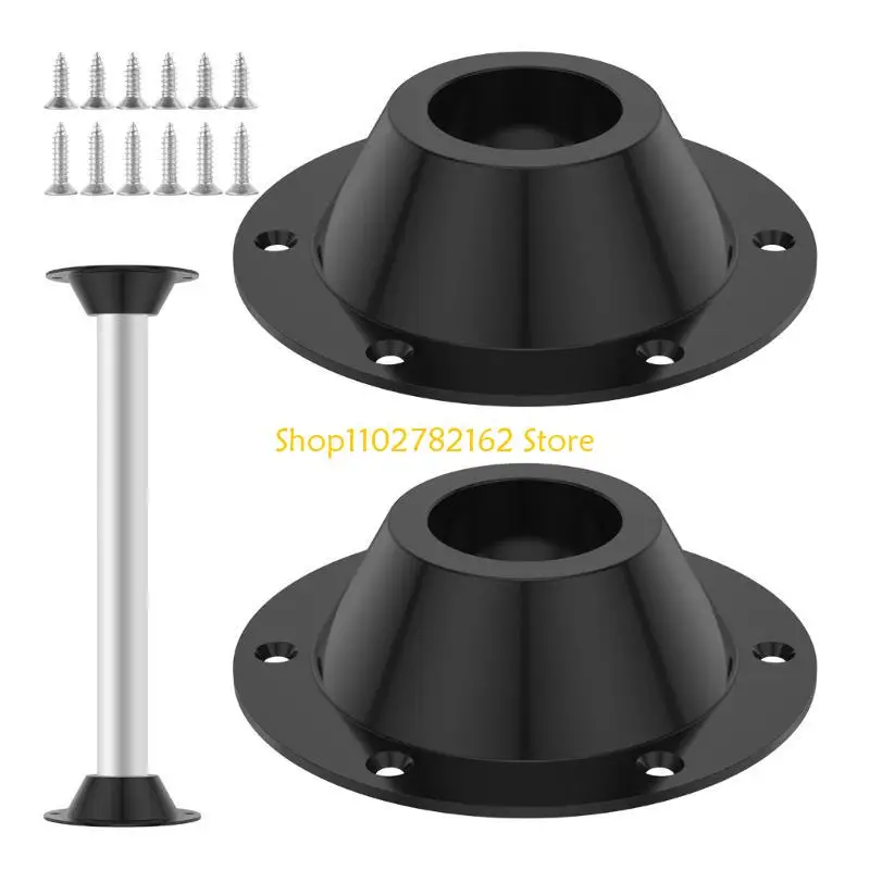 

547B Aluminium Table Base Flange Table Leg Base with 6 Mounting Holes Rustproof Dinette Table and Floor Mount Base