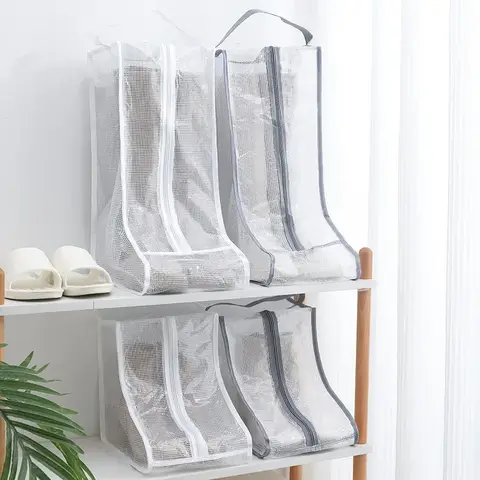 새로운 패션 휴대용 하이힐 신발 보관 가방 주최자 긴 승마 장화 방진 여행 신발 커버 지퍼 파우치