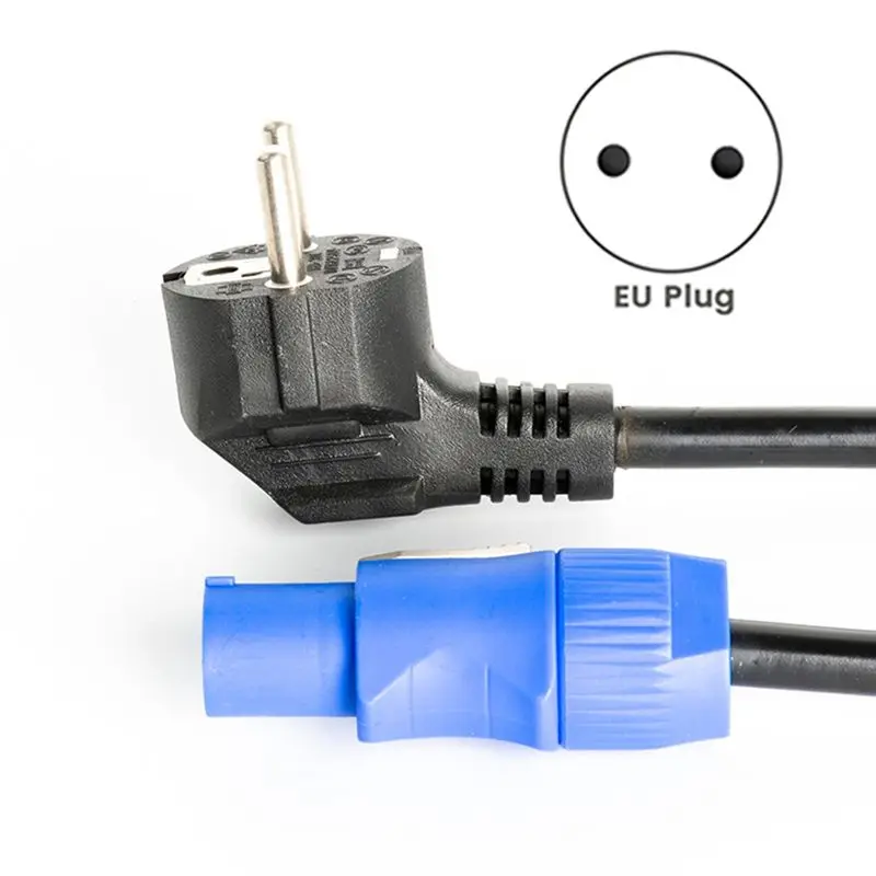 LNHF Powercon Plug 1.5M Black Stage Light Power Cable 3-Core DMX512 LED Event Lighting Cord Aviation Power Cord EU PLUG