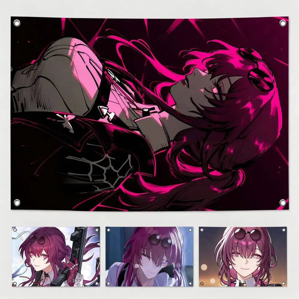 H-Honkai Star Rail Kafka  Flags Wall Hanging Tapestry Outdoor Garage Room Decorative flag Background Blanket