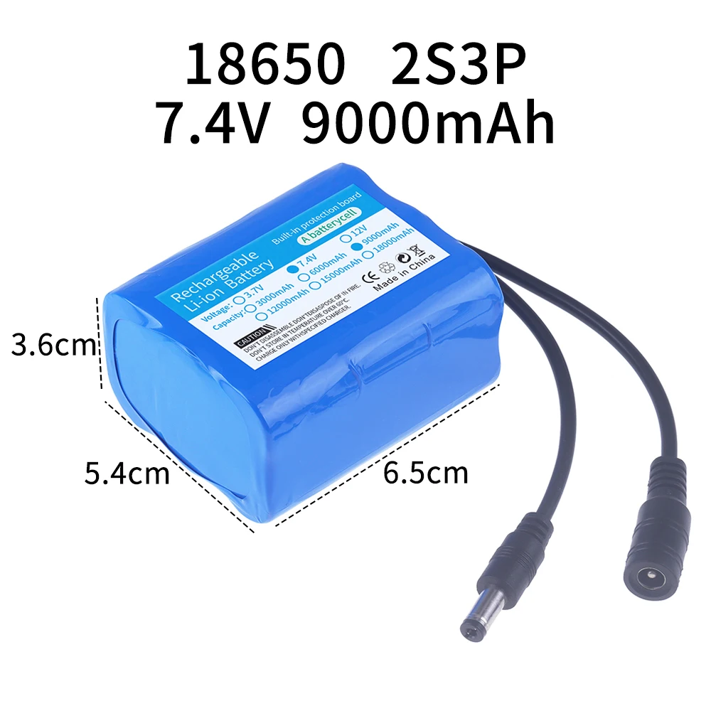 7.4V battery 3000mah/6000mah/9000mah/12000mah for T188 T888 2011-5 Remote Control toys Fish Finder Fishing Bait Boat Parts
