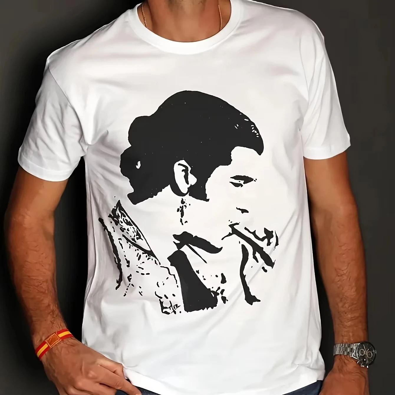 Camiseta blanca divertida y moderna con estampado artístico de Morant De La Puebla Bullfighter | Camiseta Casual de Cuello Redondo, Corte Regular, Unisex, para Hombre y Mujer, para Todas las Temporadas
