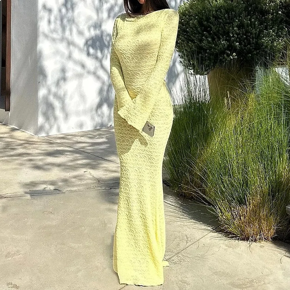 Sexy Backless Tie Long Sleeve A Line Dress, Elegant Party Dresses for Women Spring Summer